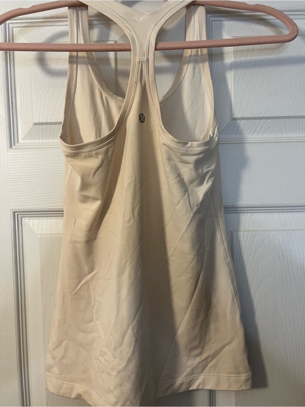 #076 Lululemon Cool Racerback Short Tank Nulu Trench Estimated Size 4/6 GUC - Picture 2 of 2